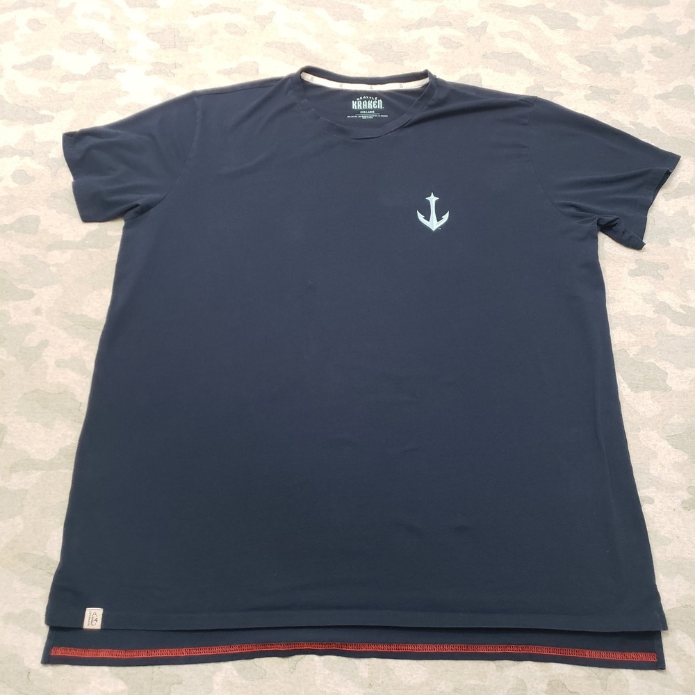 Kraken Shirt Mens 3XL‎ Blue Short Sleeve
